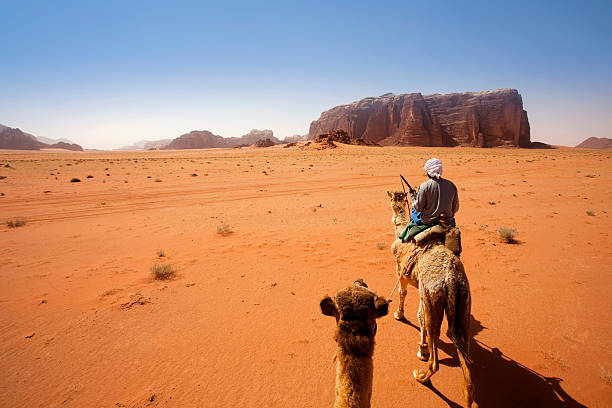 hamparan gurun pasir indah di Wadi Rum Yordania. sumber: istockphoto.com